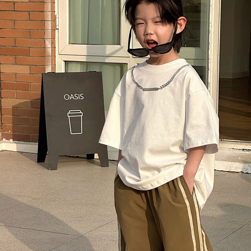 Children's Vest 2024 Summer New Solid Color Necklace Printed round Neck Sleeveless Loose-Fitting Pure Cotton Top
Children's Vest 2024 Summer New Solid Color Necklace Printed round Neck Sleeveless Loose-Fitting Pure Cotton Top