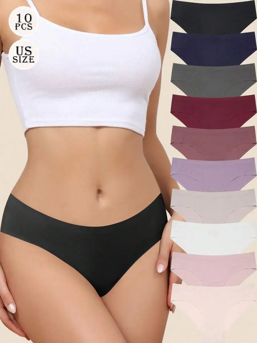 10 Pack Seamless Breathable Briefs For Women Comfortable Cotton Blend Underwear
10 Pack Seamless Breathable Briefs For Women Comfortable Cotton Blend Underwear