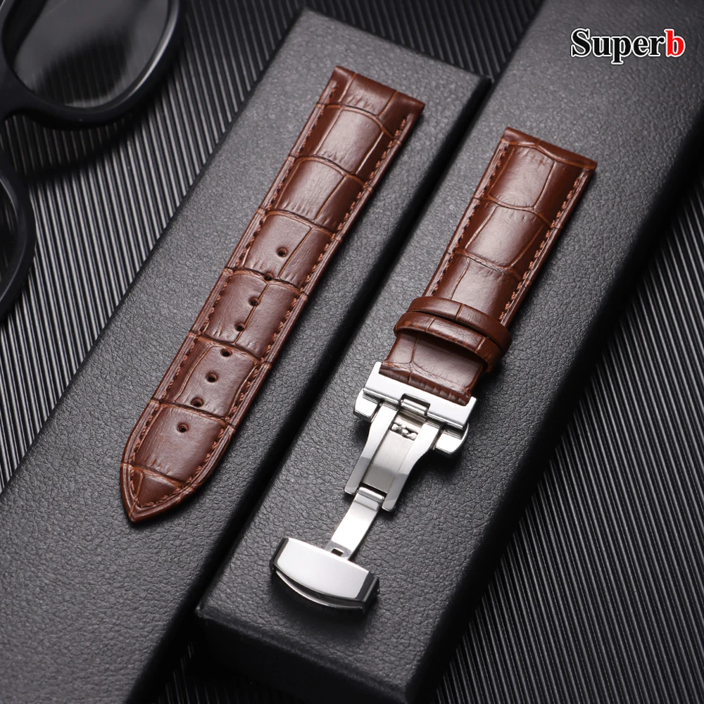 12/13/14/15/16/17/18/19/20/21/22/23/24mm Genuine Calfskin Watchband Business Replace Watchband Butterfly Buckle Wristwatch Strap
12/13/14/15/16/17/18/19/20/21/22/23/24mm Genuine Calfskin Watchband Business Replace Watchband Butterfly Buckle Wristwatch Strap