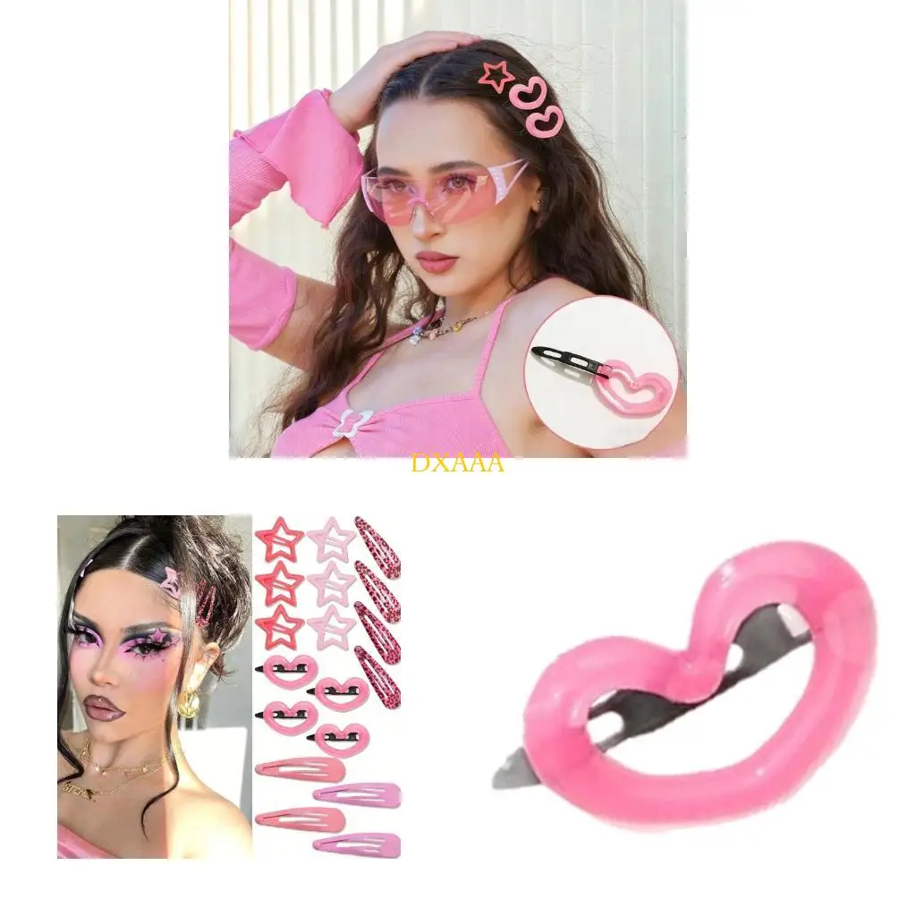 DXAA 18Pcs Sweet Heart Star Hair Clip For Girls Women 2000s Barrettes Daily Hairpins
DXAA 18Pcs Sweet Heart Star Hair Clip For Girls Women 2000s Barrettes Daily Hairpins