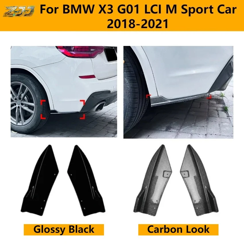 For BMW X3 G01 LCI M Sport Car 2018-2021 Rear Bumper Lip Body Kits By ABS Cover Splitter Side Canards Spoiler Diffuser Trim
For BMW X3 G01 LCI M Sport Car 2018-2021 Rear Bumper Lip Body Kits By ABS Cover Splitter Side Canards Spoiler Diffuser Trim