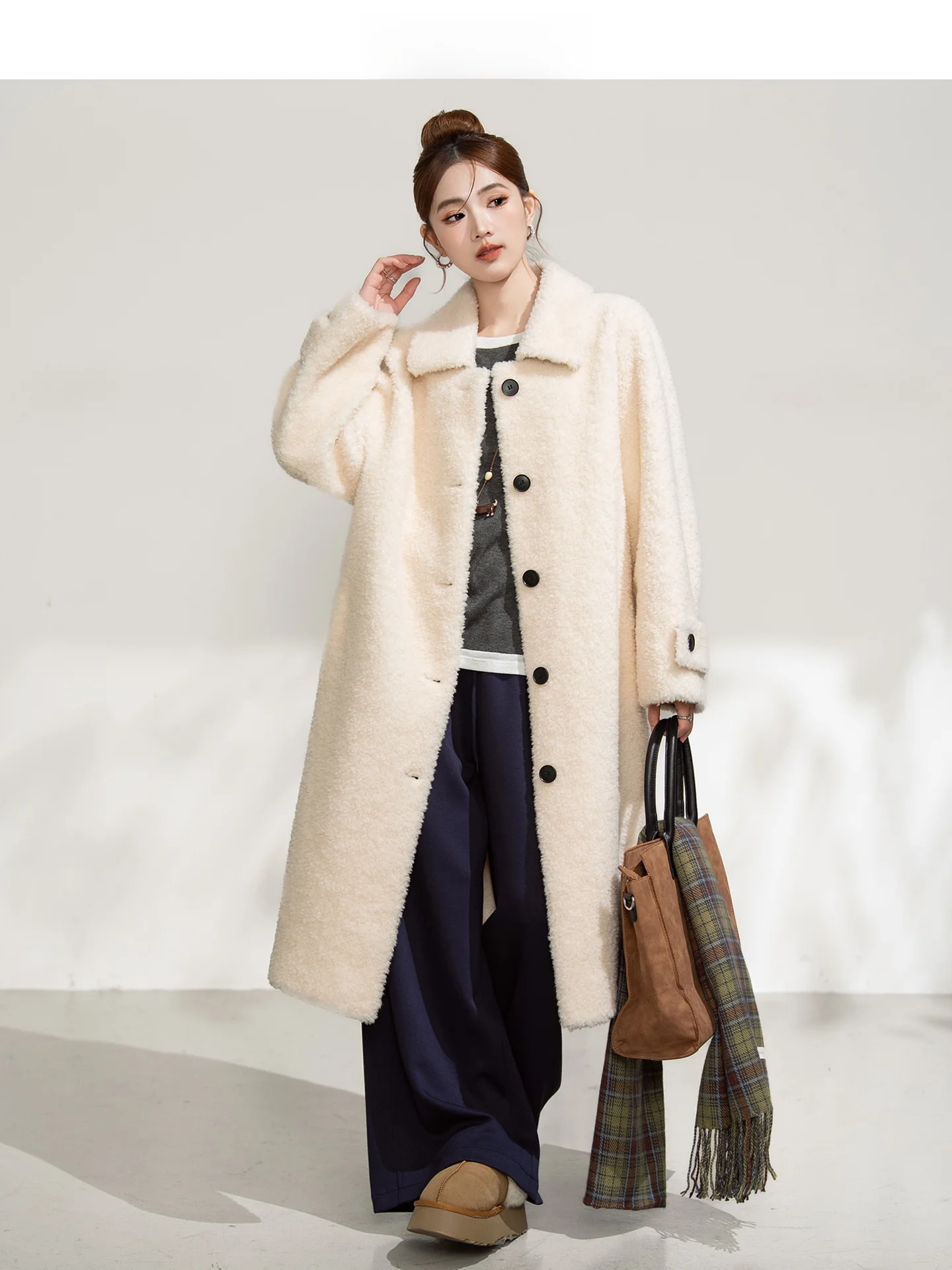 00% шерсть, женское длинное пальто большого размера из овечьего меха, удобное, теплое, ветрозащитное, повседневное, для улицы
00% шерсть, женское длинное пальто большого размера из овечьего меха, удобное, теплое, ветрозащитное, повседневное, для улицы