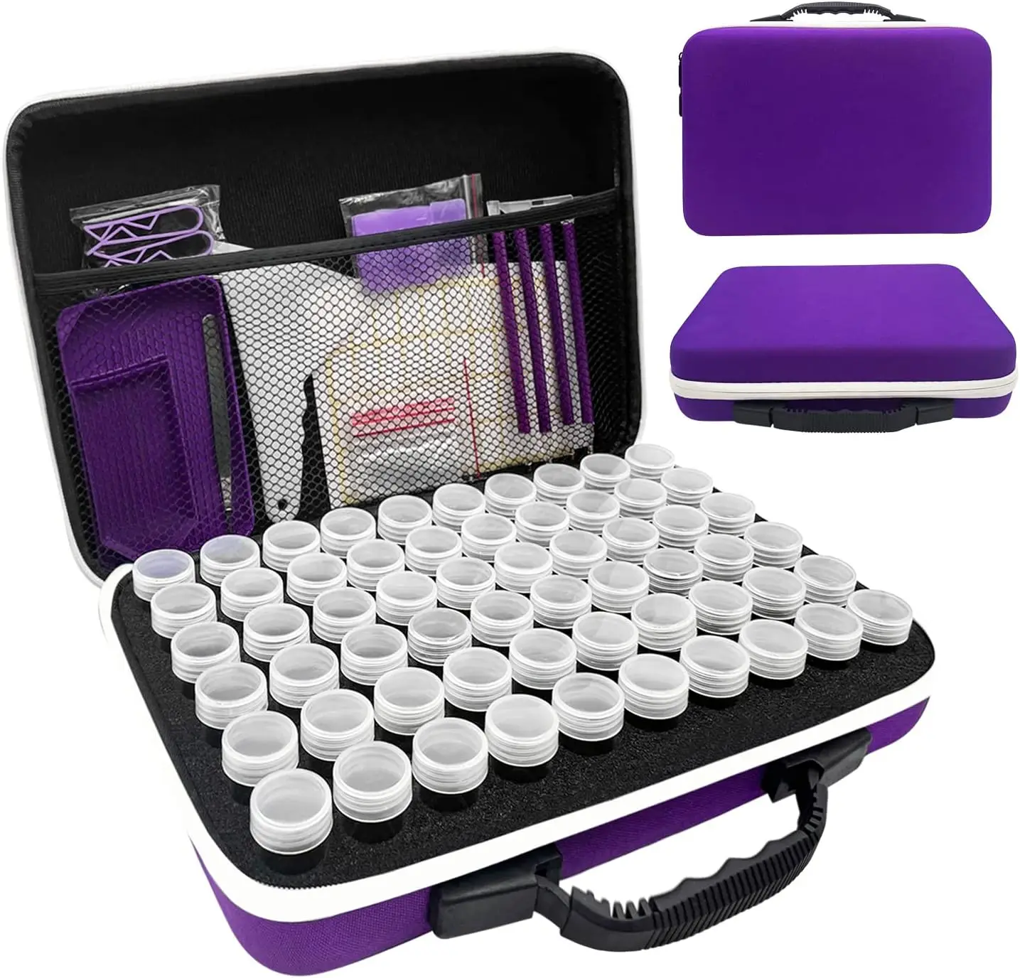Diamond Painting Storage Containers, 60 Slots Diamond Painting Accessories and Tools for Diamond Art Organizer Case(Purple)
Diamond Painting Storage Containers, 60 Slots Diamond Painting Accessories and Tools for Diamond Art Organizer Case(Purple)