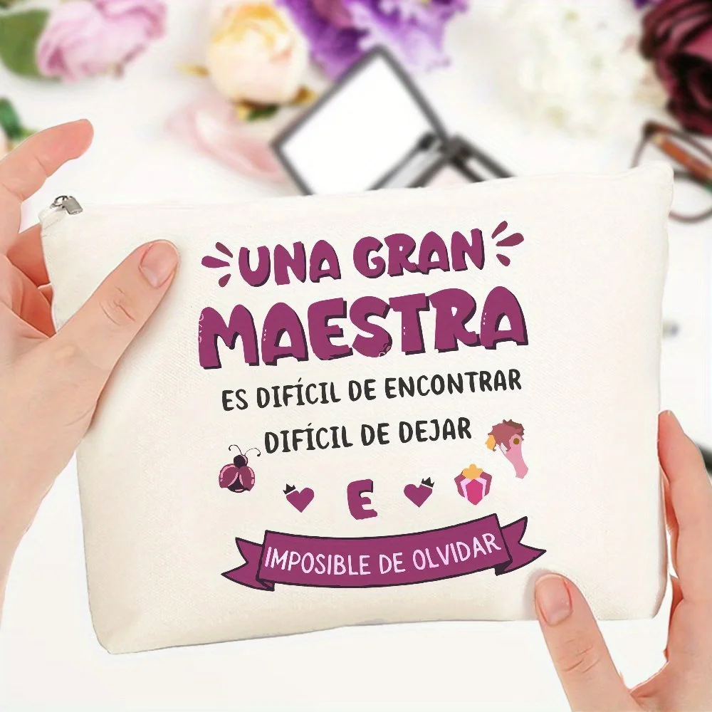 Aesthetic Spanish Quotes Makeup Bag, Gift for Mum, Quotes Printed Travel Toiletry Bag, Stylish and Convenient Cosmetic Bag,
Aesthetic Spanish Quotes Makeup Bag, Gift for Mum, Quotes Printed Travel Toiletry Bag, Stylish and Convenient Cosmetic Bag,