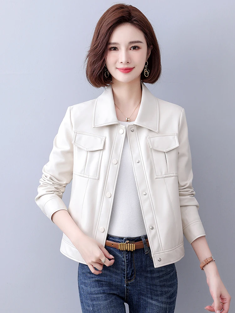 Ning Genuine Leather Jacket Women's Short Slim Fit Korean Style Sheepskin Coat Spring Autumn High-End Feeling
Ning Genuine Leather Jacket Women's Short Slim Fit Korean Style Sheepskin Coat Spring Autumn High-End Feeling