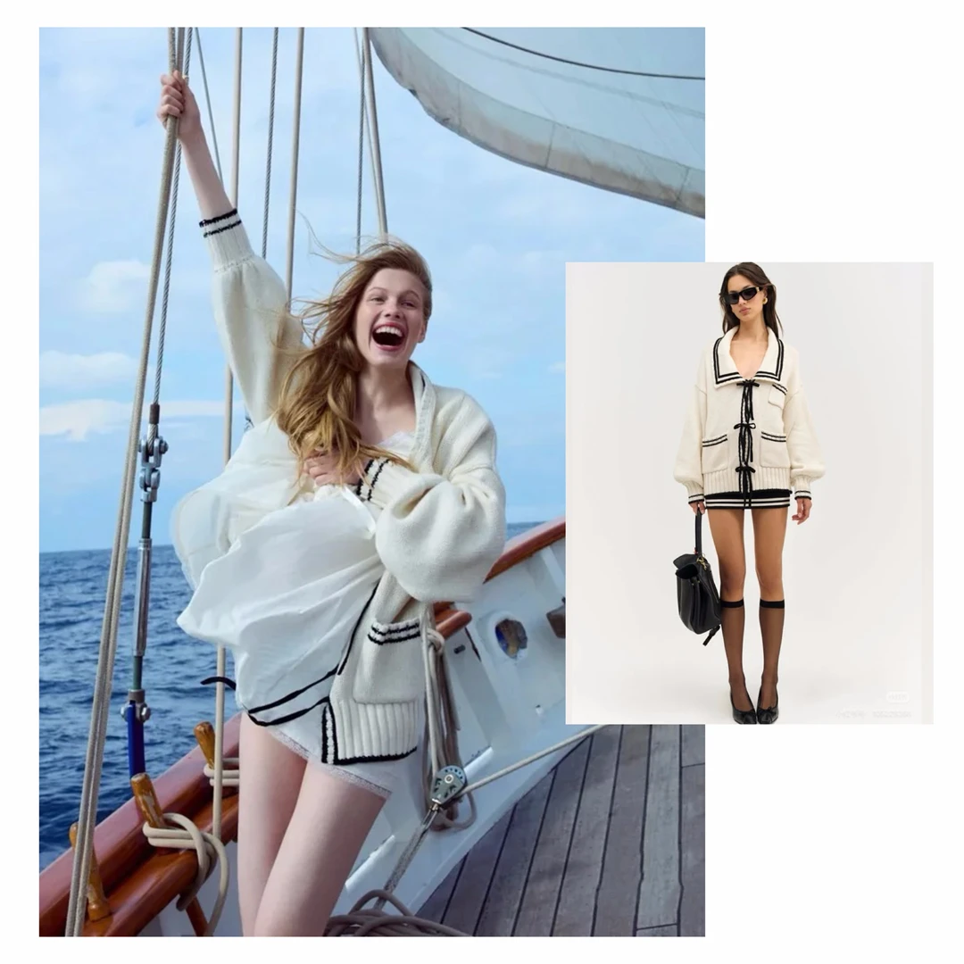 Sweet Style Knitted Cardigan Sailor Collar Women's Long Sleeve Wool Blend Thickened Autumn Outerwear Fashionable Casual Wear
Sweet Style Knitted Cardigan Sailor Collar Women's Long Sleeve Wool Blend Thickened Autumn Outerwear Fashionable Casual Wear