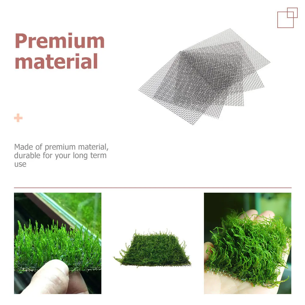 5Pcs Aquarium Moss Mesh Wear-Resistant Stainless Steel Wire Mesh Pad Sturdy Multi-Function Fish Tank Net Wear-Resistant Moss Net
5Pcs Aquarium Moss Mesh Wear-Resistant Stainless Steel Wire Mesh Pad Sturdy Multi-Function Fish Tank Net Wear-Resistant Moss Net