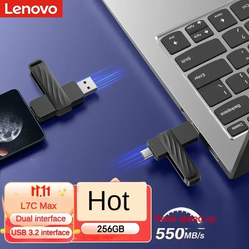 Lenovo 256 ГБ USB 3.1 Type-C L7C Max двухинтерфейсный твердотельный USB флэш-накопитель 550 Мб/с высокоскоростной офисный флэш-накопитель
Lenovo 256 ГБ USB 3.1 Type-C L7C Max двухинтерфейсный твердотельный USB флэш-накопитель 550 Мб/с высокоскоростной офисный флэш-накопитель