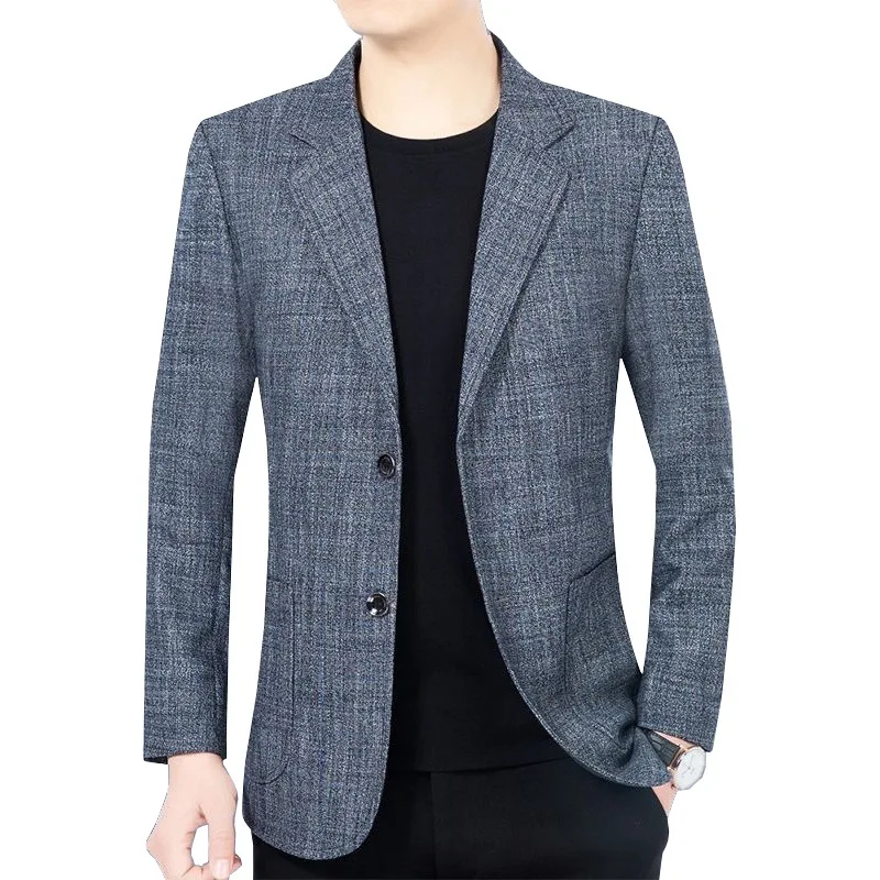 Men Blazer Autumn New Plaid Turn Down Collar Long Sleeve Man Suit Jacket Single-breasted Non-ironing Office Daily Male Outerwear
Men Blazer Autumn New Plaid Turn Down Collar Long Sleeve Man Suit Jacket Single-breasted Non-ironing Office Daily Male Outerwear