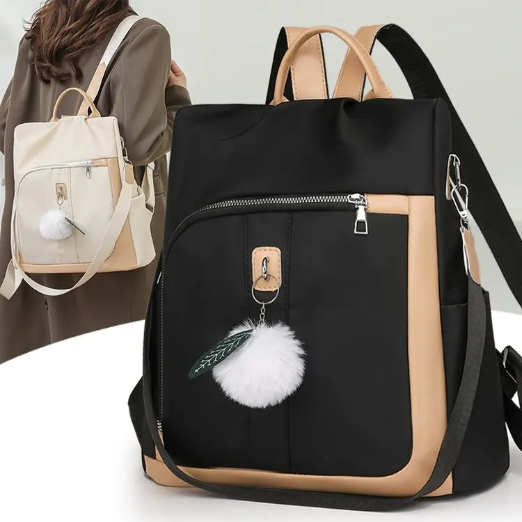 Ladies Large Capacity Casual Commuter Backpack Anti-Theft Simple Color Block Double Shoulder Bag Soft Nylon Modern Neutral Style
Ladies Large Capacity Casual Commuter Backpack Anti-Theft Simple Color Block Double Shoulder Bag Soft Nylon Modern Neutral Style
