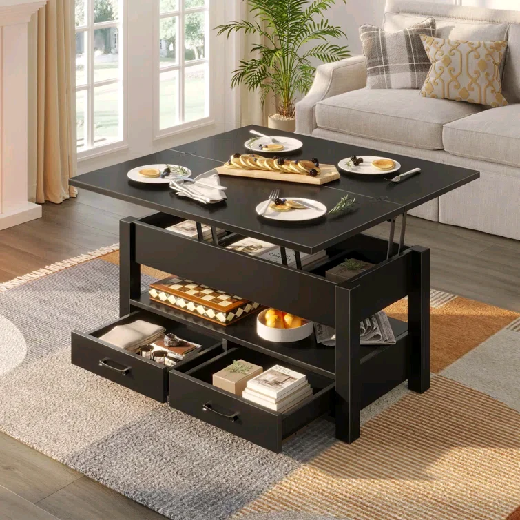 !@Combohome Extendable Coffee Table with Lifting Mechanism Farmhouse Modern Lift up Coffee Table for Living Room Furniture
!@Combohome Extendable Coffee Table with Lifting Mechanism Farmhouse Modern Lift up Coffee Table for Living Room Furniture