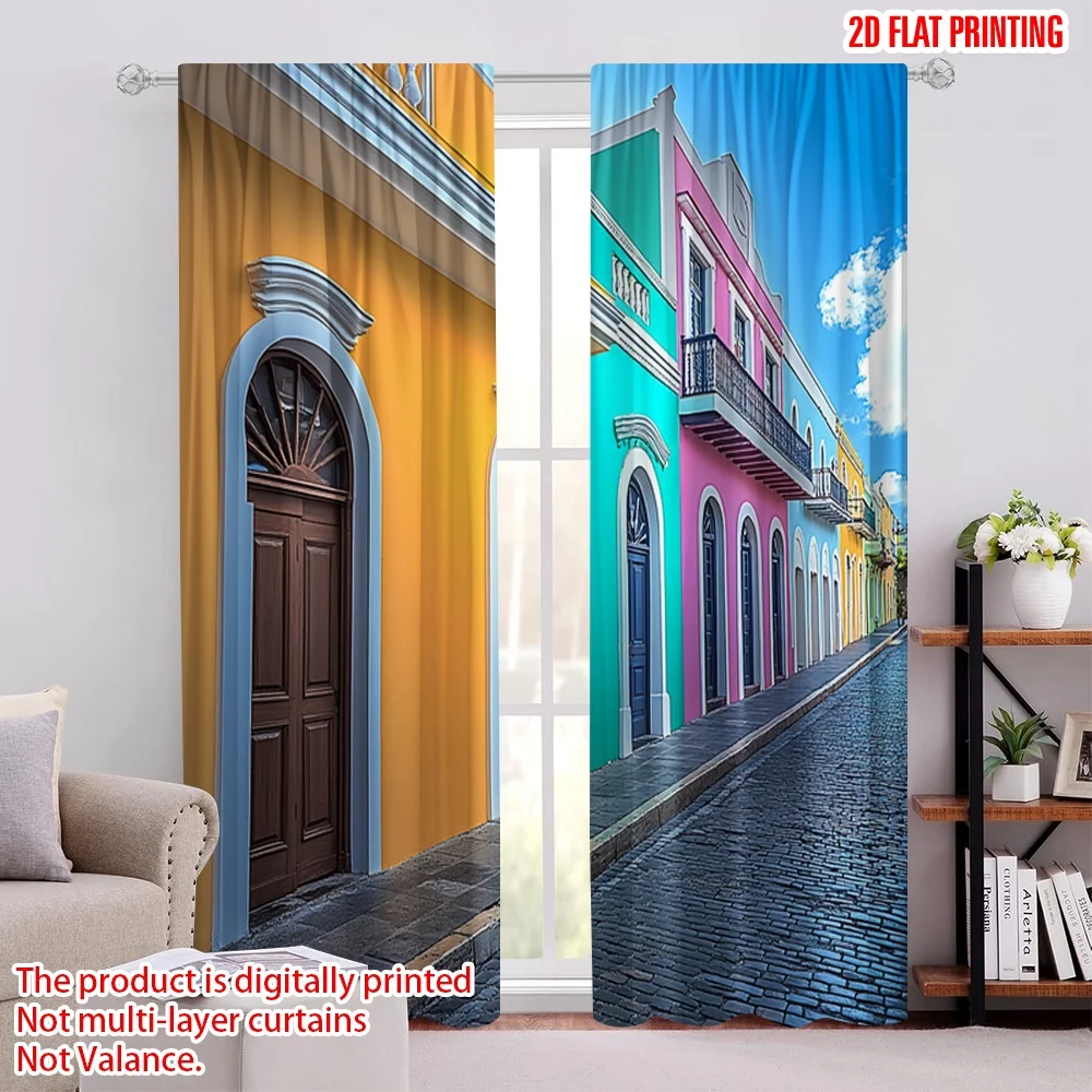 2Pcs 2D Flat PrintingPuerto Rico Curtain Street In Old San Juan With Colorful Houses By The Sea Caribbean Architecture For
2Pcs 2D Flat PrintingPuerto Rico Curtain Street In Old San Juan With Colorful Houses By The Sea Caribbean Architecture For