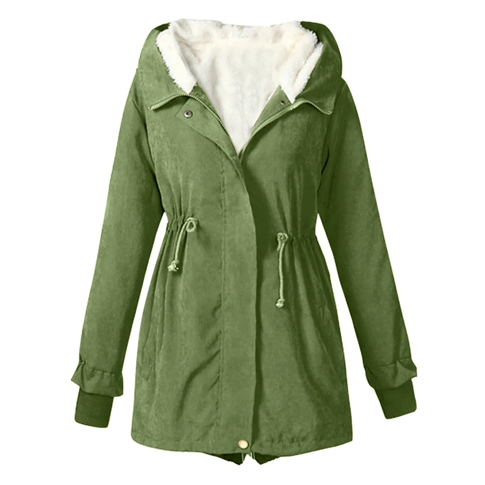 Womens Winter Warm Solid Color Hooded Zipper Pockets Fleece Jacket Coat Women Coat Korean Style
Womens Winter Warm Solid Color Hooded Zipper Pockets Fleece Jacket Coat Women Coat Korean Style