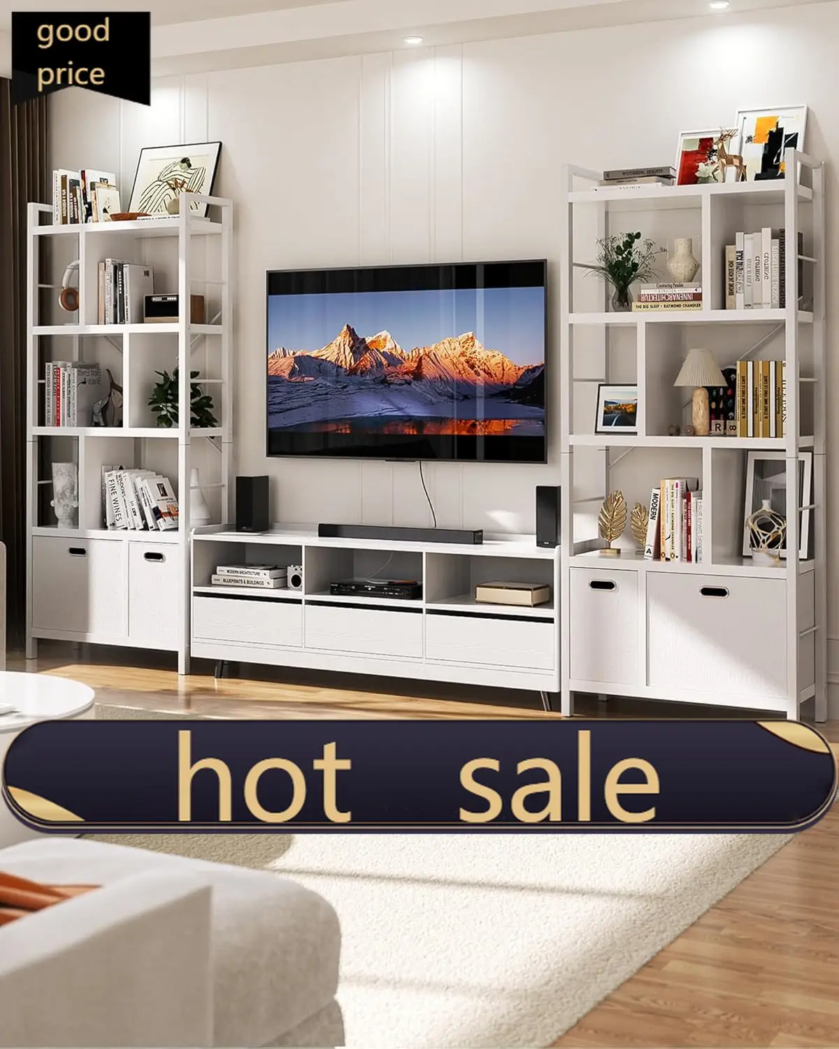 Activity priceArmocity Bookshelf with Drawers - 5 Tier Tall Bookcase Geometric Modern Book Shelf Display Standing Bookshelves wi
Activity priceArmocity Bookshelf with Drawers - 5 Tier Tall Bookcase Geometric Modern Book Shelf Display Standing Bookshelves wi
