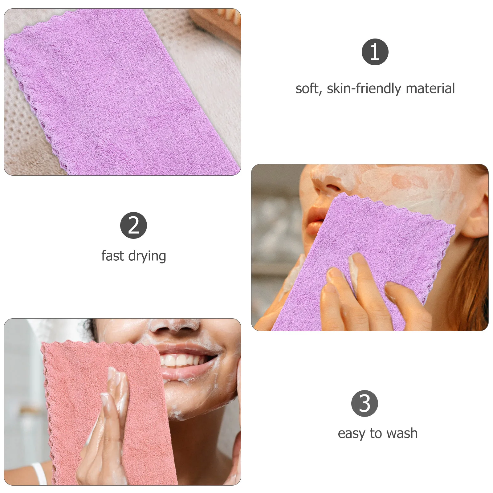 8Pcs Coral Fleece Towel Soft Absorbent Wash Cloths for Face Body Skin Cleaning Reusable Bath Square Towels Wash Cloths
8Pcs Coral Fleece Towel Soft Absorbent Wash Cloths for Face Body Skin Cleaning Reusable Bath Square Towels Wash Cloths