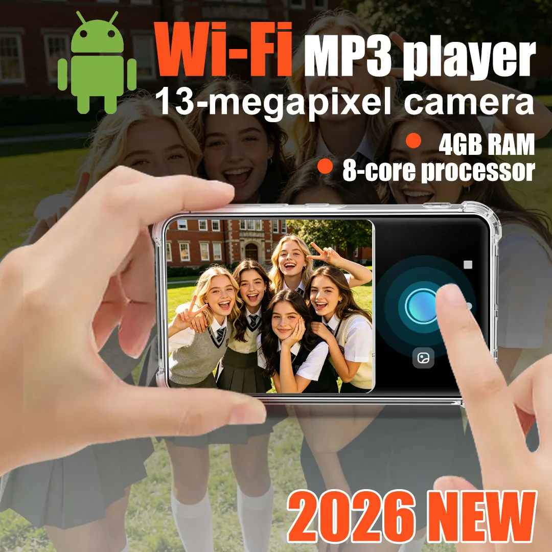 Android Online Music MP3 Player 4" WiFi 4GB RAM 8 Core BT5.0 HiFi Lossless 1080P Video 13MP Camera with Play Store for Student
Android Online Music MP3 Player 4" WiFi 4GB RAM 8 Core BT5.0 HiFi Lossless 1080P Video 13MP Camera with Play Store for Student