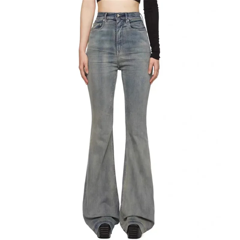 Women's jeans New retro pure cotton women's pants for summer 2025 High waisted slim fit flared pants straight leg pants trousers 
Women's jeans New retro pure cotton women's pants for summer 2025 High waisted slim fit flared pants straight leg pants trousers