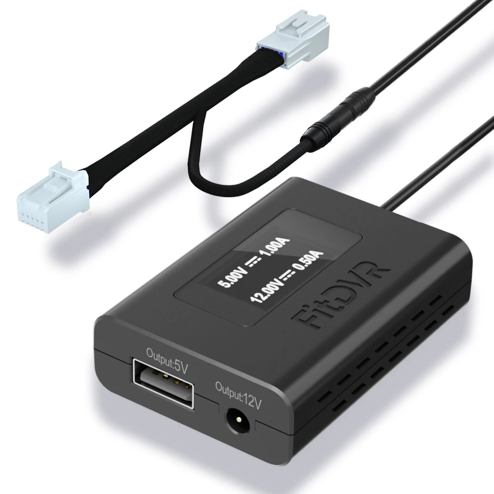FitDVR Dash Cam Power Adapter (10-Pin) for For Hyundai, Kia, Genesis, LED display USB Power Source, 5V 12V Output, D3-014
FitDVR Dash Cam Power Adapter (10-Pin) for For Hyundai, Kia, Genesis, LED display USB Power Source, 5V 12V Output, D3-014