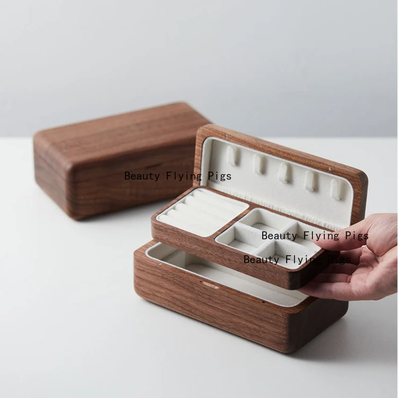 1pc Wooden Double-layer Jewelry Storage Box Double Layered Solid Wood Storage Rack Portable Jewelry Box Home Accessories
1pc Wooden Double-layer Jewelry Storage Box Double Layered Solid Wood Storage Rack Portable Jewelry Box Home Accessories
