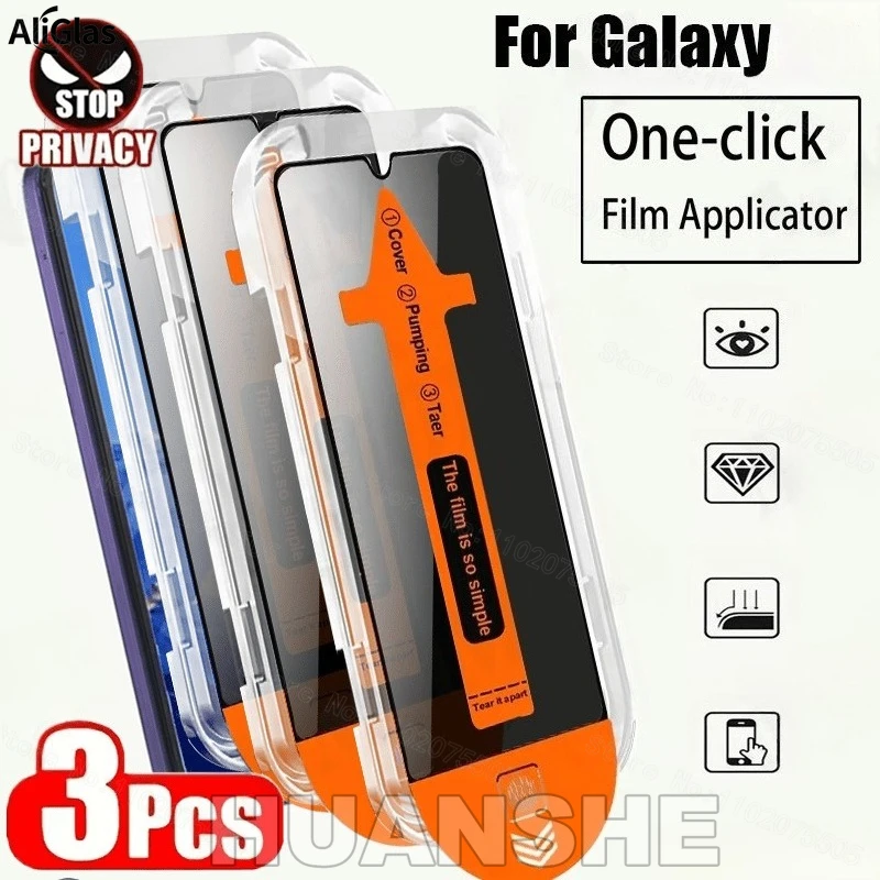 3pcs Privacy Tempered Glass Screen Protector with One-Click Applicator Dust & Bubble Free for Samsung Galaxy S24 Ultra S23 S22
3pcs Privacy Tempered Glass Screen Protector with One-Click Applicator Dust & Bubble Free for Samsung Galaxy S24 Ultra S23 S22