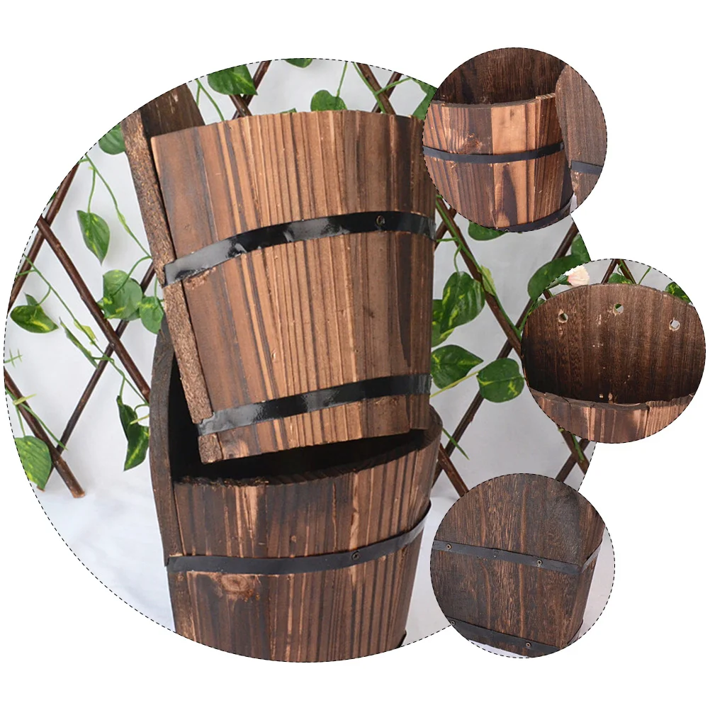 Wooden Flower Pot Fence Hanging Planter Small Size High Quality Materials Home Decoration Barrel
Wooden Flower Pot Fence Hanging Planter Small Size High Quality Materials Home Decoration Barrel