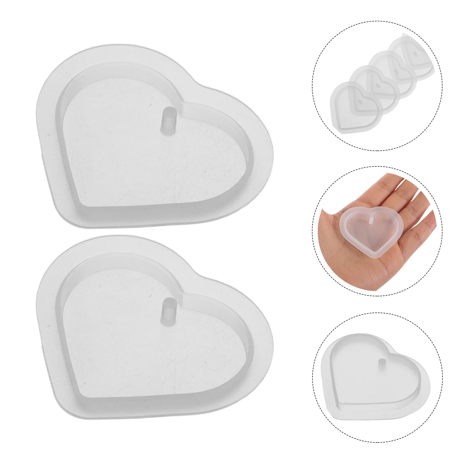 6Pcs Silicone Heart Mold Set for Resin Keychains Pendants Necklaces DIY Jewelry Crafting Valentine's Day Gift Ideas
6Pcs Silicone Heart Mold Set for Resin Keychains Pendants Necklaces DIY Jewelry Crafting Valentine's Day Gift Ideas