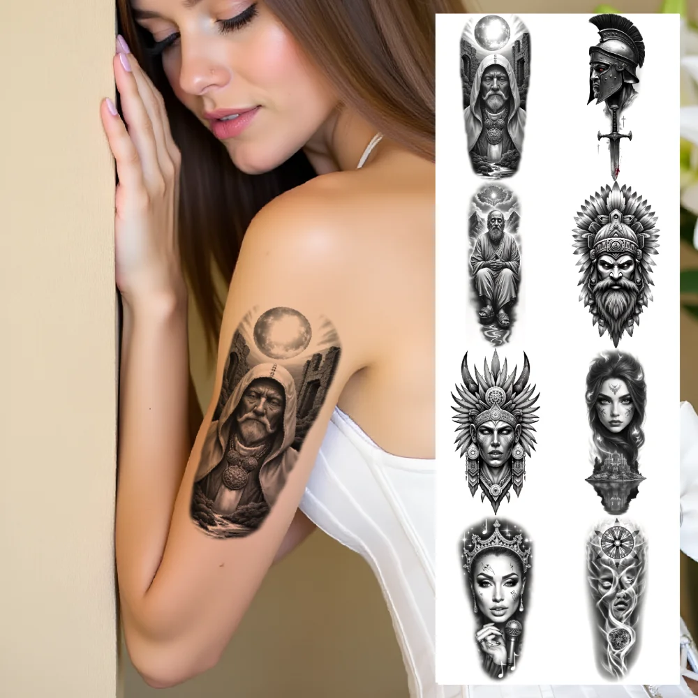 12pcs Temporary Tattoo Angel Black And Grey Realism Warrior Indian Chief Realistic Temporary Tattoos Steampunk Man For
12pcs Temporary Tattoo Angel Black And Grey Realism Warrior Indian Chief Realistic Temporary Tattoos Steampunk Man For