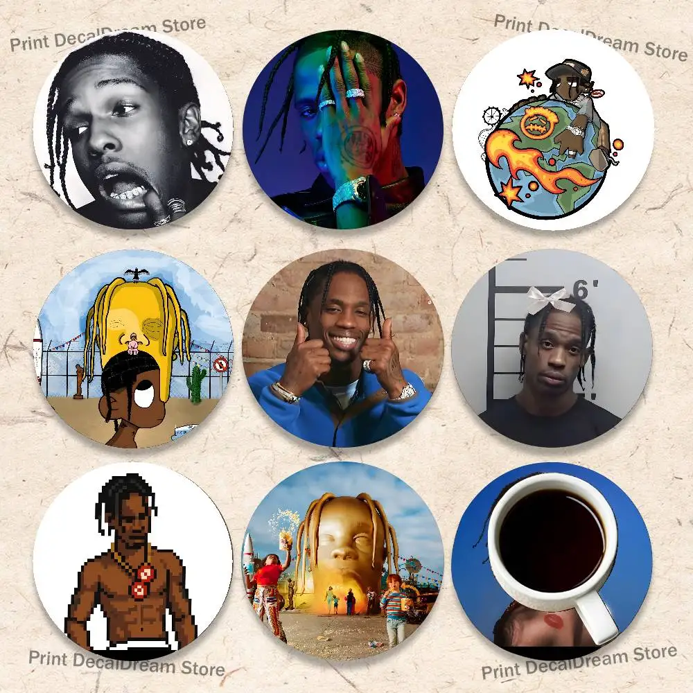 T-Travis Rapper S-Scott 2D Pattern round Wooden Coaster Decorative Coffee Cup for Use in Coffee Shops Bars Wine Beer
T-Travis Rapper S-Scott 2D Pattern round Wooden Coaster Decorative Coffee Cup for Use in Coffee Shops Bars Wine Beer