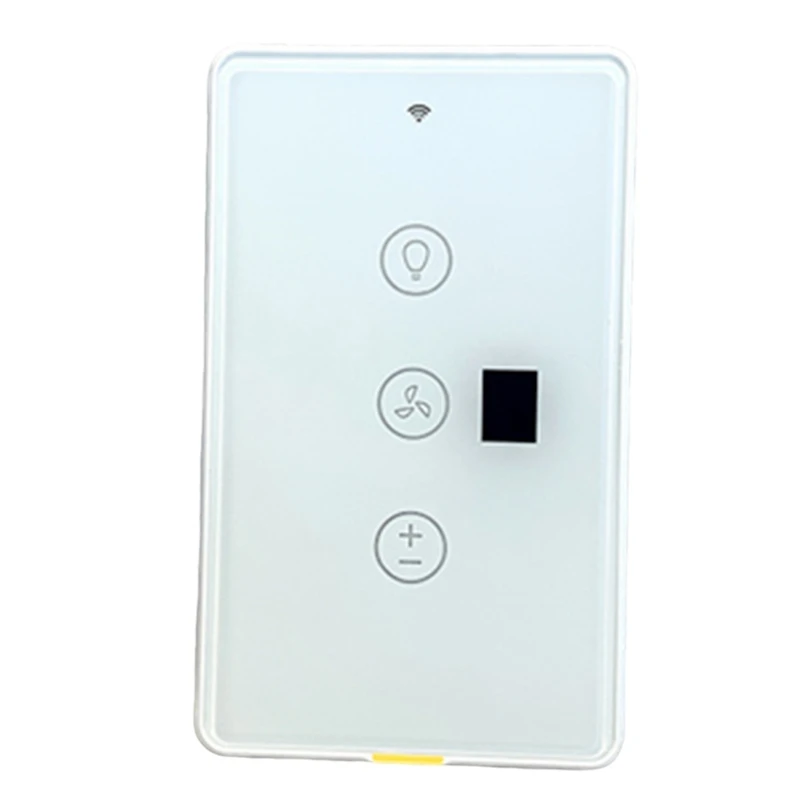 Smart Home Touch Panel Switch Wall Remote Control Wifi Fan Light Switch Tuya APP Voice Timing Control US-Plug White
Smart Home Touch Panel Switch Wall Remote Control Wifi Fan Light Switch Tuya APP Voice Timing Control US-Plug White