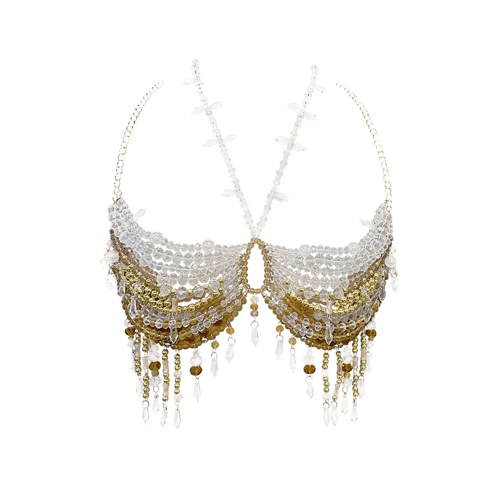 YOUR BUMP CURVE Handmade Crystal Jewelry Bra Halter Neck See-through Hollow Tassel Sexy Women Cocktail Birthday Party Body Chain
YOUR BUMP CURVE Handmade Crystal Jewelry Bra Halter Neck See-through Hollow Tassel Sexy Women Cocktail Birthday Party Body Chain