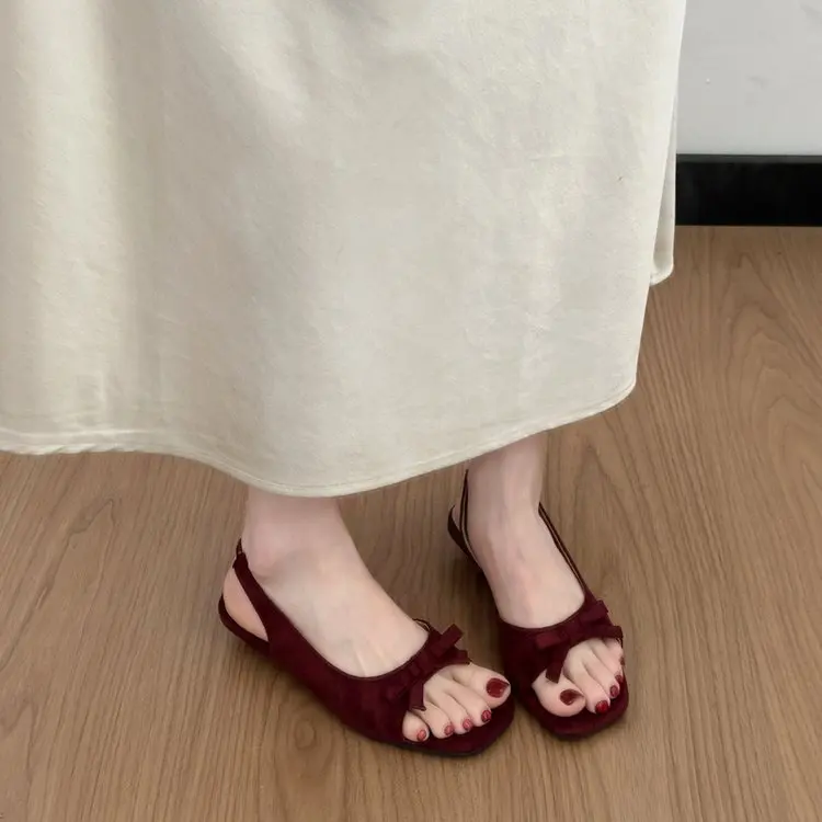 Sweet Style Silk Knot Open Toe Low Heel Women's Sandals Summer New Model Match Skirts Slip-On Casual Comfortable
Sweet Style Silk Knot Open Toe Low Heel Women's Sandals Summer New Model Match Skirts Slip-On Casual Comfortable