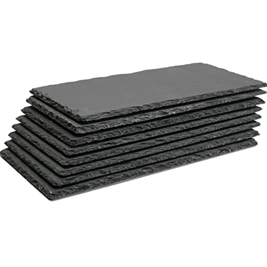 11"x6" 8 Pack of Black Slate Cheese BoardCooked food Tray Natural Slate Laser Engraving Board - Kitchen Appetizer Display Black
11"x6" 8 Pack of Black Slate Cheese BoardCooked food Tray Natural Slate Laser Engraving Board - Kitchen Appetizer Display Black