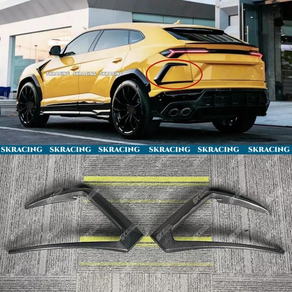 For Lamborghini Urus 2018-2022 Carbon Fiber Rear Bumper Canards Vent Fins Splitter
For Lamborghini Urus 2018-2022 Carbon Fiber Rear Bumper Canards Vent Fins Splitter
