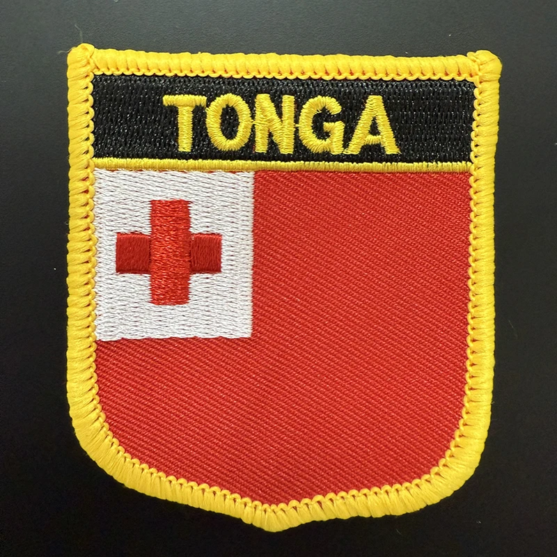 Tonga Flag Shield Shape Iron on Embroidery Patches Saw on Transfer Patches Sewing Applications for Clothes Back Pac
Tonga Flag Shield Shape Iron on Embroidery Patches Saw on Transfer Patches Sewing Applications for Clothes Back Pac