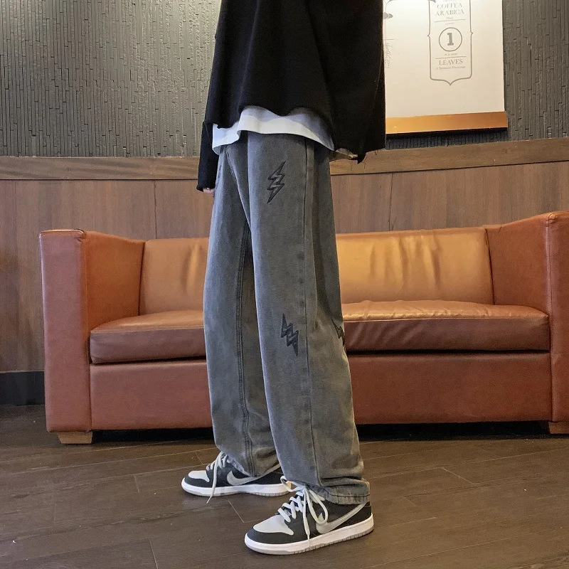 American Men's Hip Hop Jeans Male Spring Autumn Retro Smoke Gray Y2K Pants Man Unisex Loose Straight Wide Bottom Oldschool Baggy
American Men's Hip Hop Jeans Male Spring Autumn Retro Smoke Gray Y2K Pants Man Unisex Loose Straight Wide Bottom Oldschool Baggy