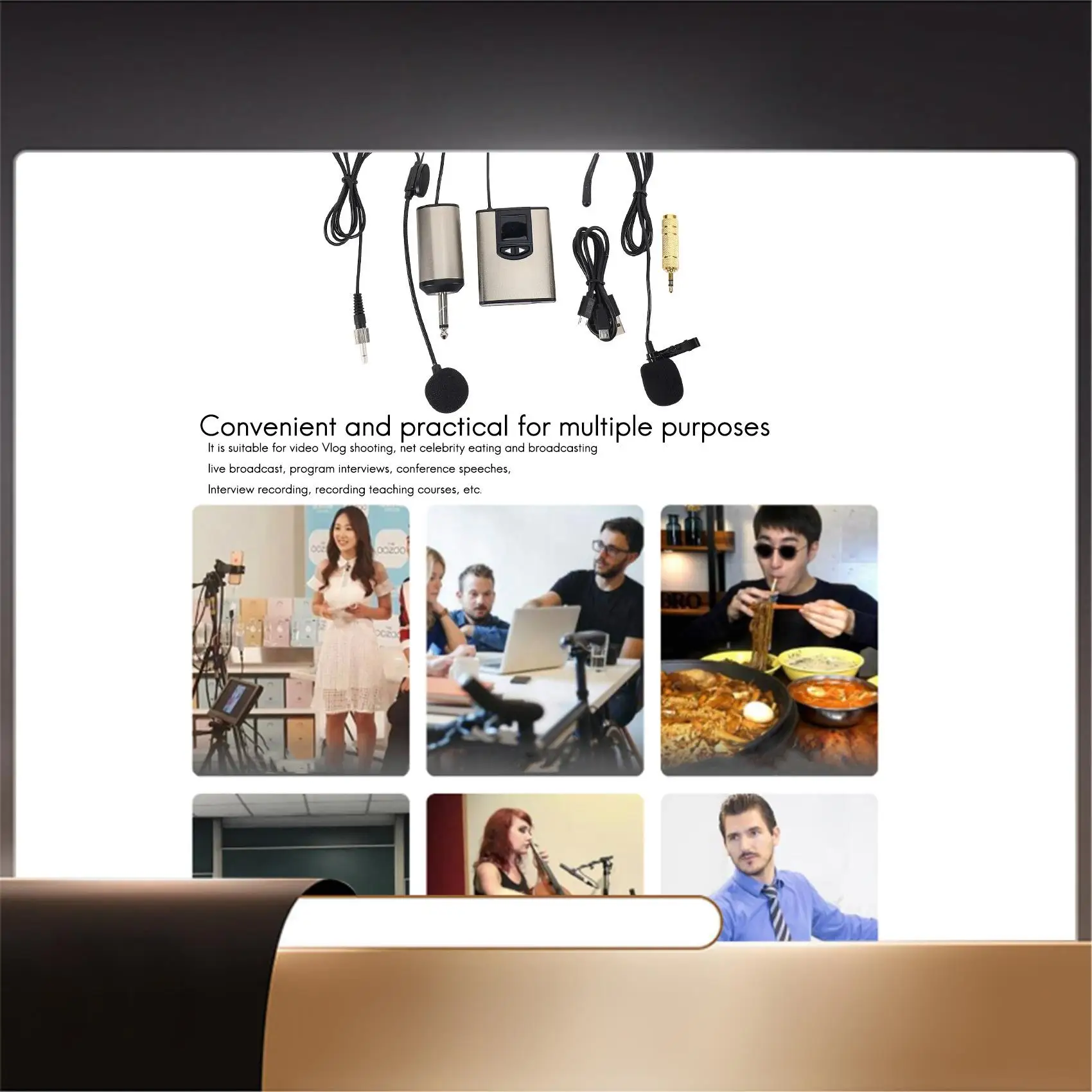 UHF Portable Wireless Headset/ Lavalier Lapel Microphone With Bodypack Transmitter And Receiver 1/4 Inch Output, For Live Perfor
UHF Portable Wireless Headset/ Lavalier Lapel Microphone With Bodypack Transmitter And Receiver 1/4 Inch Output, For Live Perfor