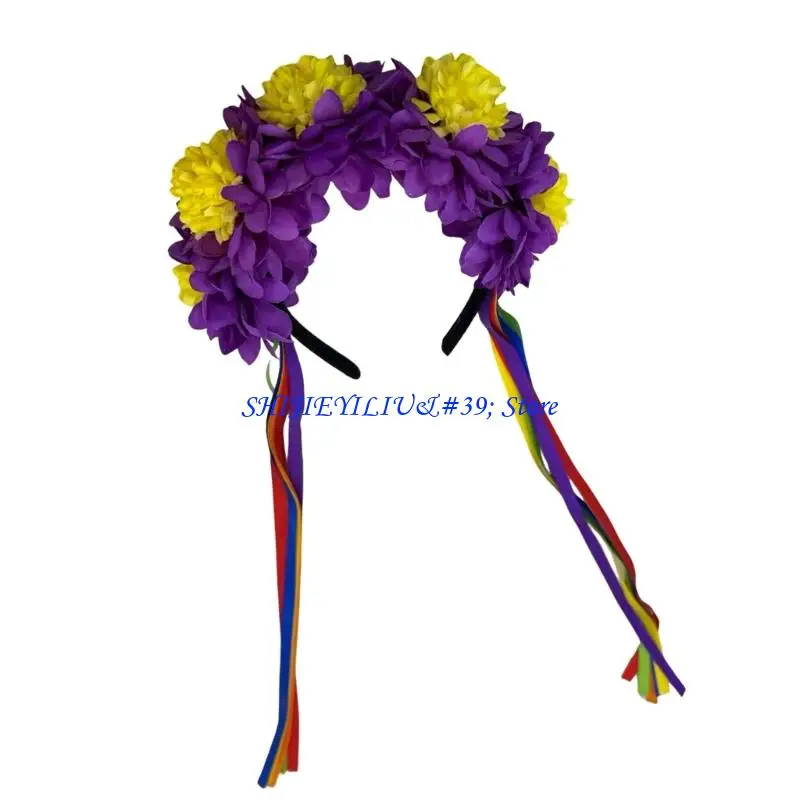 E21F Mexica Floral Hair Accessory Stylish Adjustable Headband Hairband For Themed Parties And Cosplay
E21F Mexica Floral Hair Accessory Stylish Adjustable Headband Hairband For Themed Parties And Cosplay