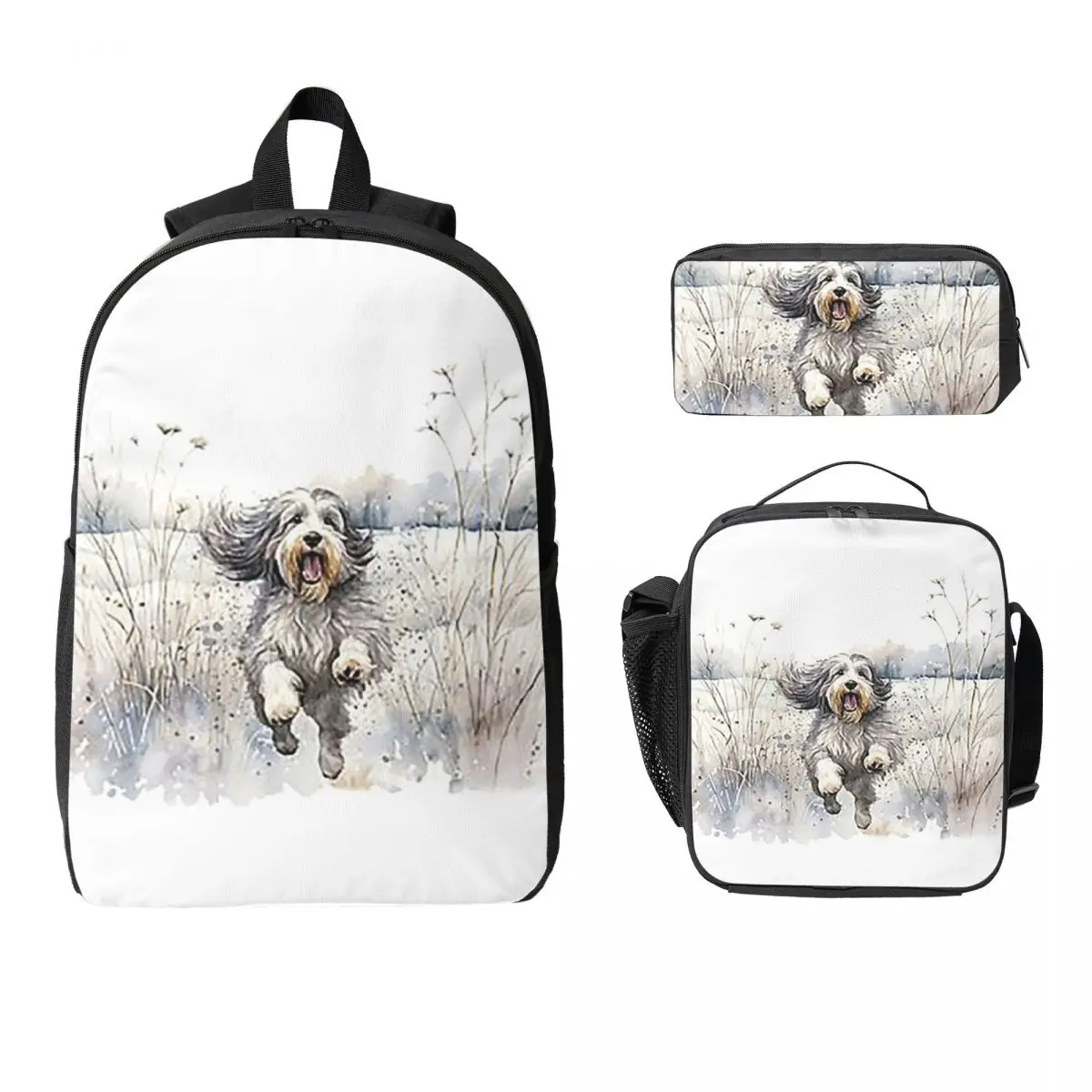 Bearded Collie Dog Paw Prints Backpack Student BookBag School Bag Computer Shoulder Bags 3ps Insulated Lunch Bag Pencil Case
Bearded Collie Dog Paw Prints Backpack Student BookBag School Bag Computer Shoulder Bags 3ps Insulated Lunch Bag Pencil Case