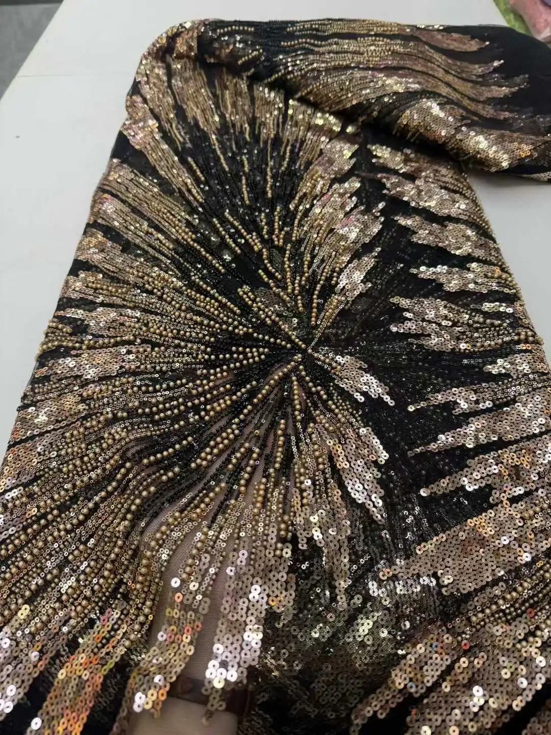 Роскошная кружевная ткань с блестками, 2025 г., высокое качество, французская африканская кружевная ткань с бисером, нигерийская сетчатая ткань с вышивкой для шитья женщин 
Роскошная кружевная ткань с блестками, 2025 г., высокое качество, французская африканская кружевная ткань с бисером, нигерийская сетчатая ткань с вышивкой для шитья женщин