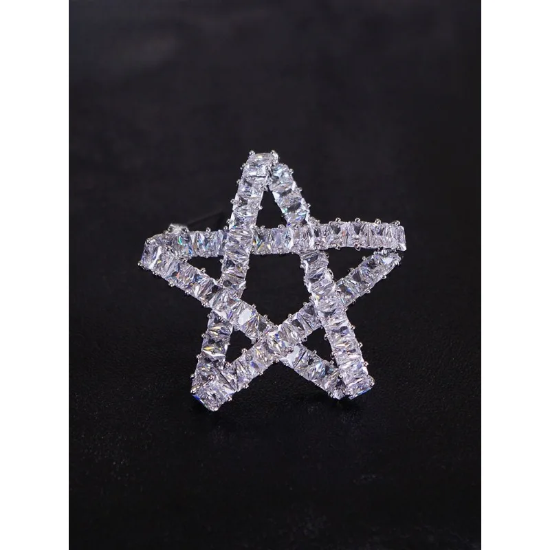 Pentagram Brooch Women's High-end Bright Crystal Brooch Suit Pin Shawl Buckle Jacket with Accessories Versatile Temperament
Pentagram Brooch Women's High-end Bright Crystal Brooch Suit Pin Shawl Buckle Jacket with Accessories Versatile Temperament