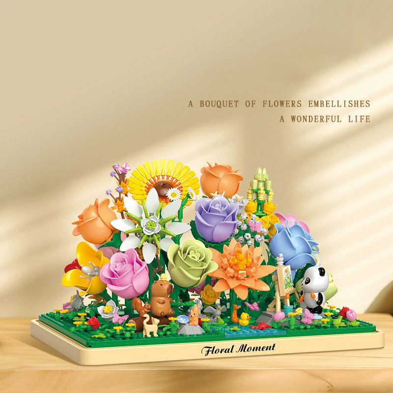 Idea Romantic Garden Flower Moment Building Brick Rose Sunflower Orchid Mini Block Panda Capybara Figures Toys For Girls Gifts
Idea Romantic Garden Flower Moment Building Brick Rose Sunflower Orchid Mini Block Panda Capybara Figures Toys For Girls Gifts