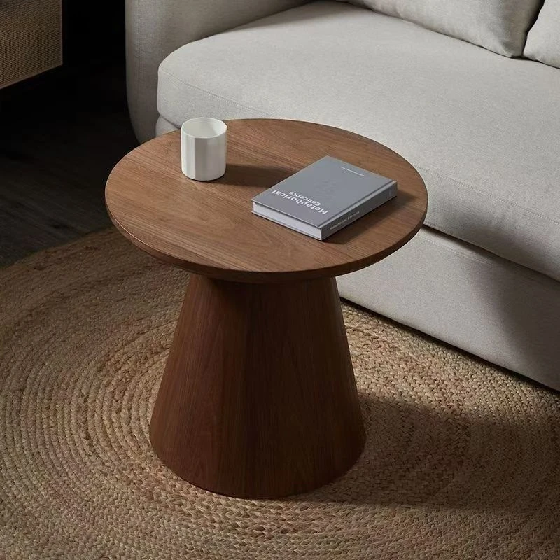 Round solid wood small apartment sofa side household balcony small round table
Round solid wood small apartment sofa side household balcony small round table