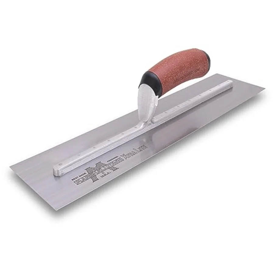 Concrete finishing trowel for masonry and drywall applications, high carbon steel material, silver-gray color, durable USA-made
Concrete finishing trowel for masonry and drywall applications, high carbon steel material, silver-gray color, durable USA-made