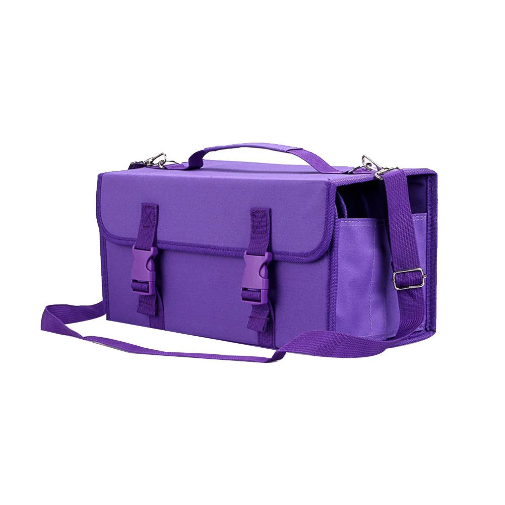 120 Color Marker Bag Zipper Pen Storage Case High Capacity Storage Bag Pen Holder With Shoulder Strap (Purple)
120 Color Marker Bag Zipper Pen Storage Case High Capacity Storage Bag Pen Holder With Shoulder Strap (Purple)