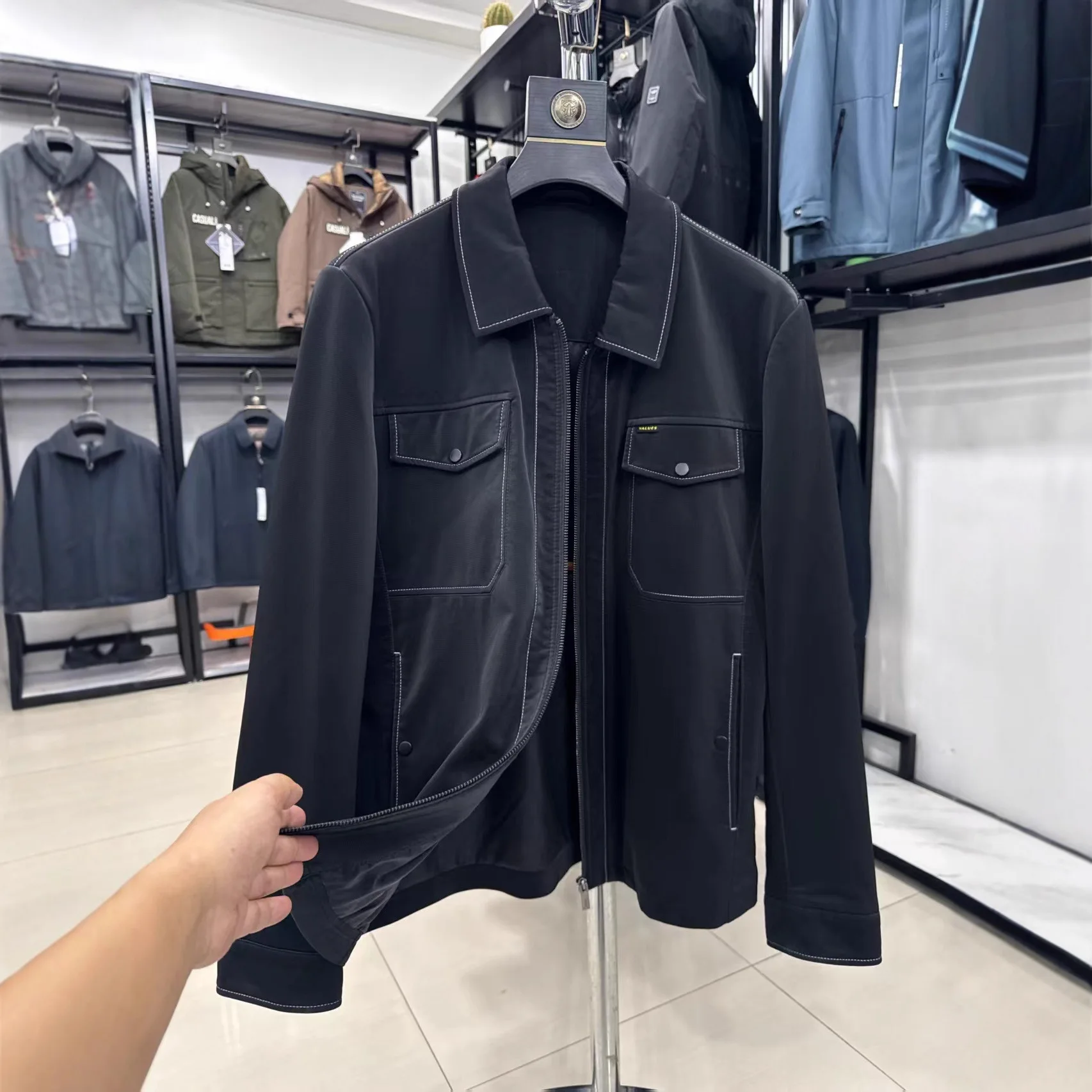 Homesi Men's Autumn Winter High End Jaet Outerwear 3D09A Slim Fit Polyester Blend Fabric mid Young Adult Regular Thin
Homesi Men's Autumn Winter High End Jaet Outerwear 3D09A Slim Fit Polyester Blend Fabric mid Young Adult Regular Thin