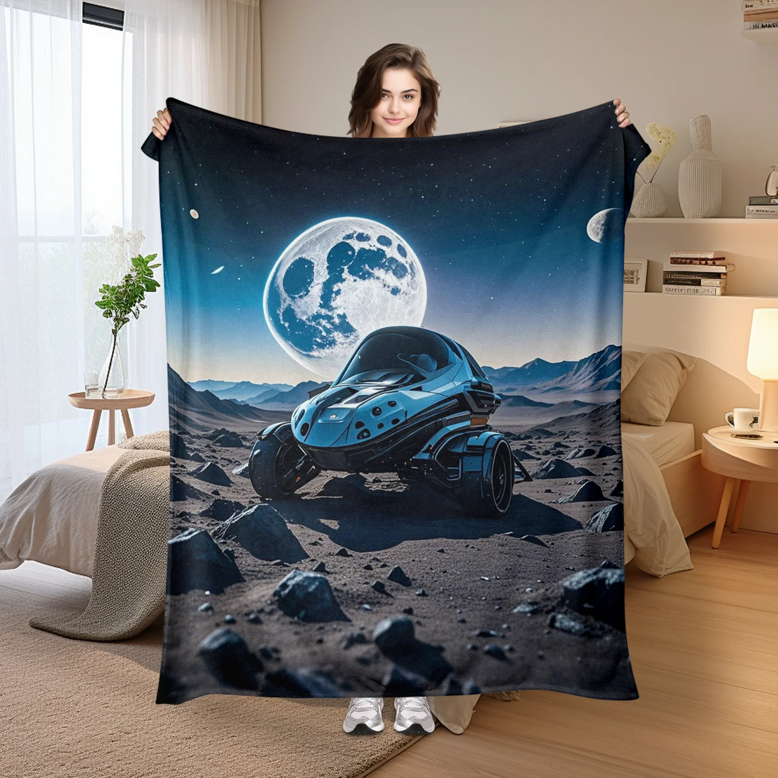 Interstellar Journey Spaceship And Blue Planet Theme Cozy Blanket For Space Enthusiasts Home Decor Warmth And Style
Interstellar Journey Spaceship And Blue Planet Theme Cozy Blanket For Space Enthusiasts Home Decor Warmth And Style
