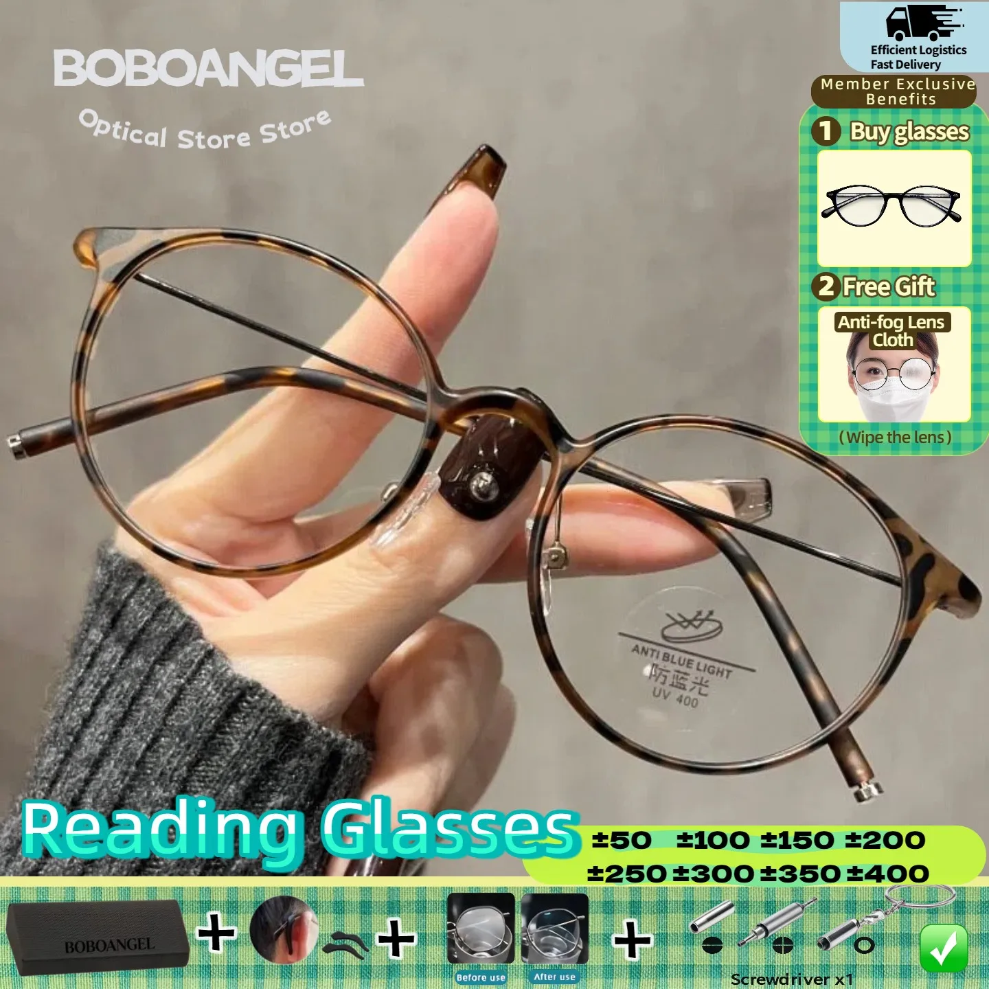 BOBOANGEL Trendy Comfortable Myopia Prescription Reading Glasses For Women Men Blue Light Blocking Progressive Optical Eyeware
BOBOANGEL Trendy Comfortable Myopia Prescription Reading Glasses For Women Men Blue Light Blocking Progressive Optical Eyeware