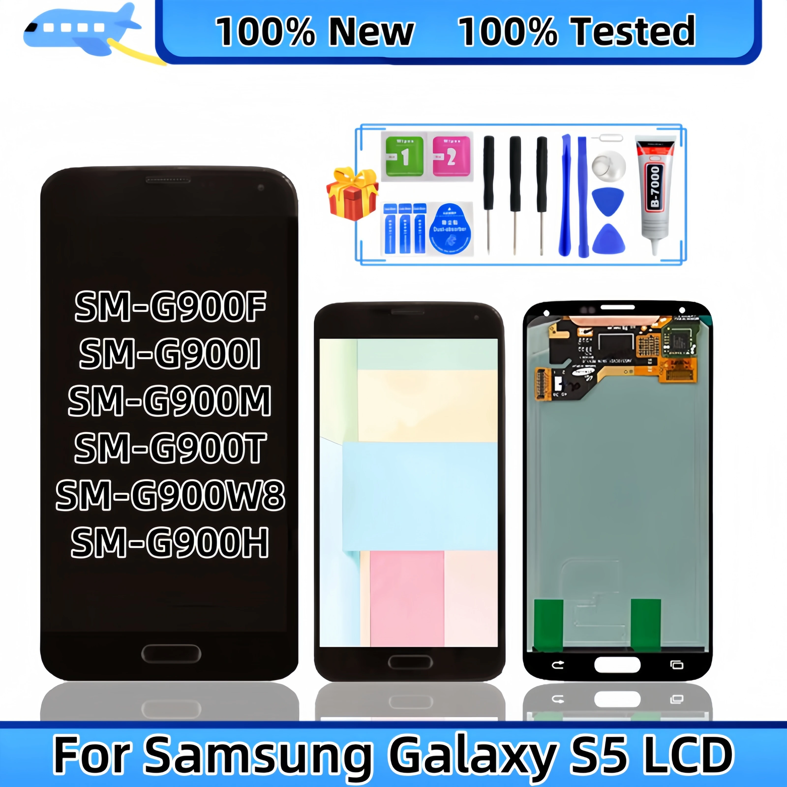 Для Samsung Galaxy S5 SM-G900F SM-G900I SM-G900M SM-G900T SM-G900W8 ЖК-дисплей с дигитайзером сенсорного экрана в сборе Замена
Для Samsung Galaxy S5 SM-G900F SM-G900I SM-G900M SM-G900T SM-G900W8 ЖК-дисплей с дигитайзером сенсорного экрана в сборе Замена