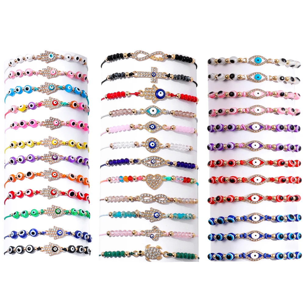 36 Pcs Evil Eye Bracelets Pack Mexican Braclets Set ojo bracelet Protection Amulet Anklets Jewelry Gift for Women Girls Boys
36 Pcs Evil Eye Bracelets Pack Mexican Braclets Set ojo bracelet Protection Amulet Anklets Jewelry Gift for Women Girls Boys