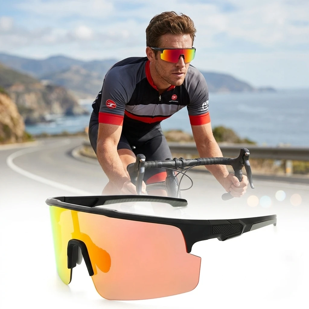 Фотохромные велосипедные очки с защитой от ветра, спортивные очки с полурамкой, защита от ультрафиолета UV400, для езды на велосипеде на открытом воздухе, для женщин и мужчин
Фотохромные велосипедные очки с защитой от ветра, спортивные очки с полурамкой, защита от ультрафиолета UV400, для езды на велосипеде на открытом воздухе, для женщин и мужчин